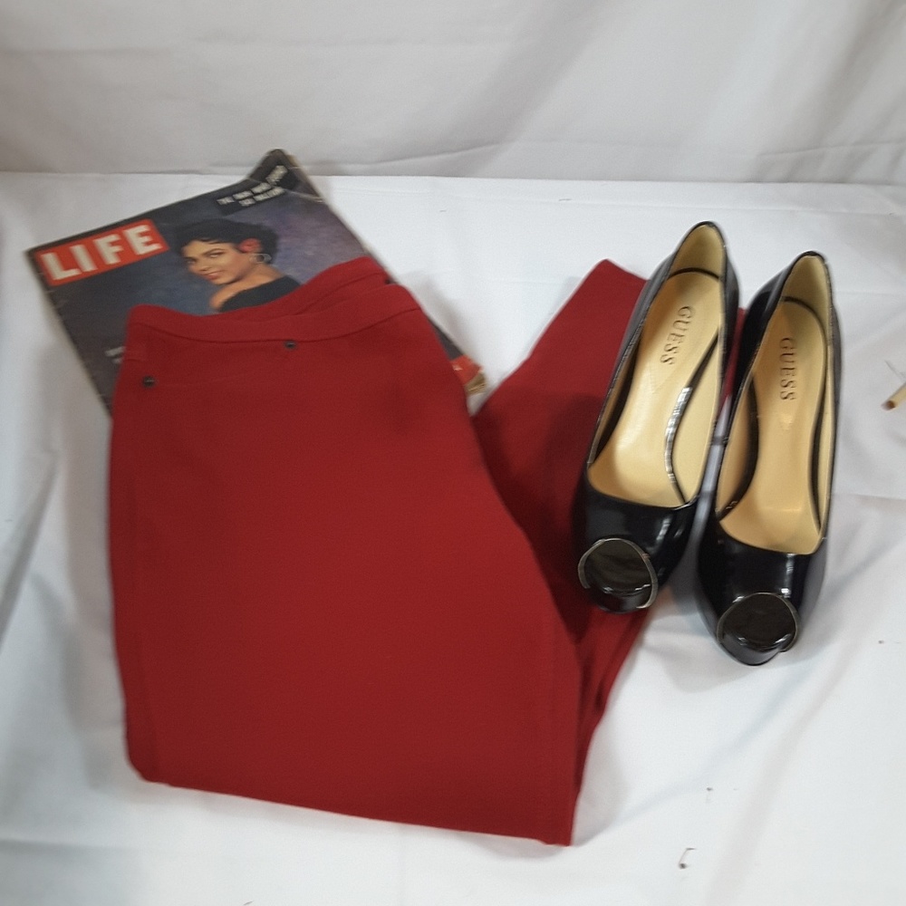 Red Stretch Jeggings Size XL